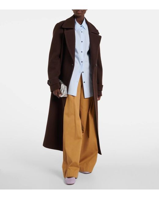 Dries Van Noten Purple Leather Ballet Flats