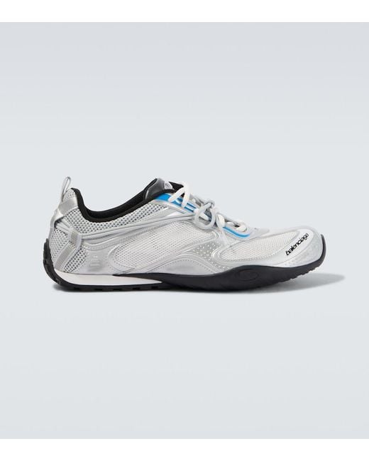 Balenciaga White Radar Gradient Lines Sneakers for men