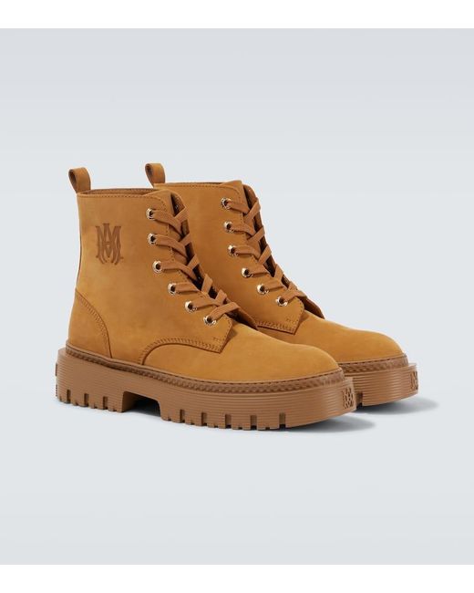 Amiri Ma Jumbo Suede Ankle Boots in Brown for Men | Lyst