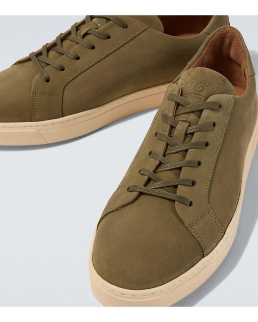 George Cleverley Green Jack Ii Leather Sneakers for men