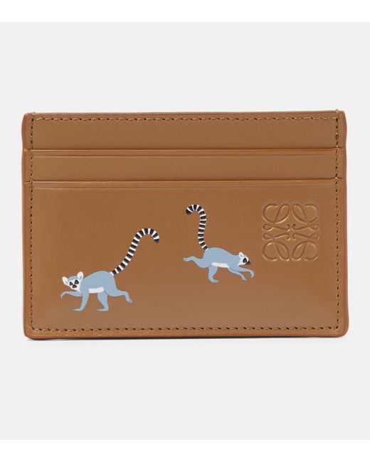 Loewe Brown X Suna Fujita Lemur Leather Card Holder