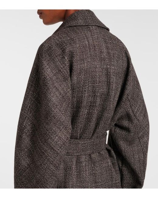 Joseph Black Laurin Double-Breasted Virgin Wool Coat
