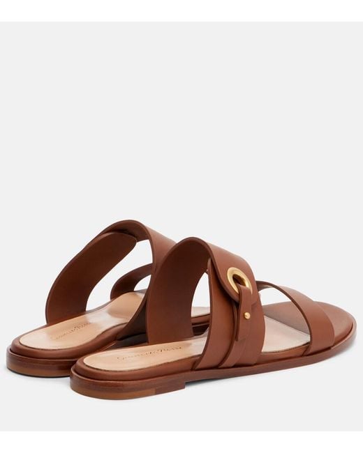Gianvito Rossi Brown Granada Leather Sandals