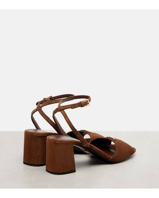 Sandales En Daim Prada en coloris Brown