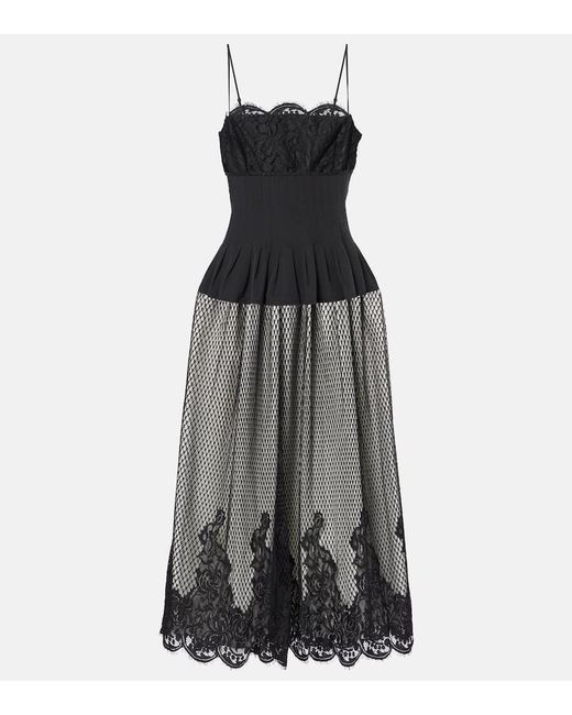 Jonathan Simkhai Katelyn Cotton-Blend Lace Midi Dress in Black | Lyst Jonathan Simkhai Katelyn Cotton-Blend Lace Midi Dress in Black | Lyst