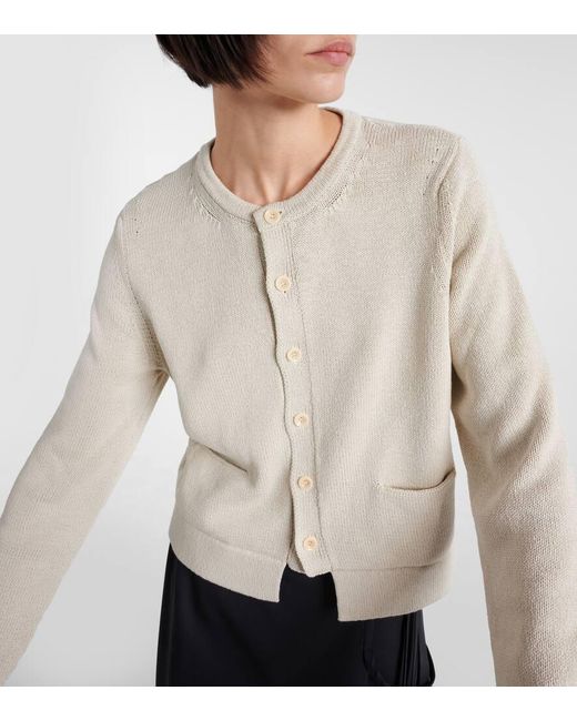 Lemaire Natural Cropped-Cardigan aus Baumwolle