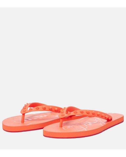 Christian Louboutin Multicolor Loubi Flip Thong Sandals