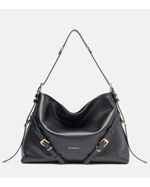 Givenchy Black Schultertasche Voyou Medium Aus Leder