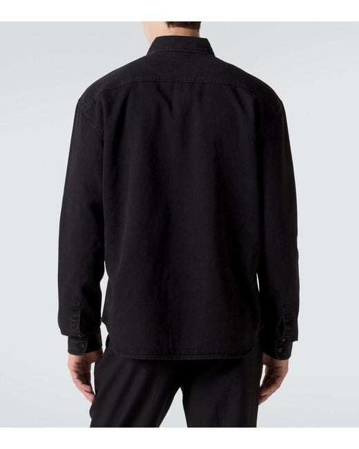 Saint Laurent Blue Cassandre Denim Shirt for men