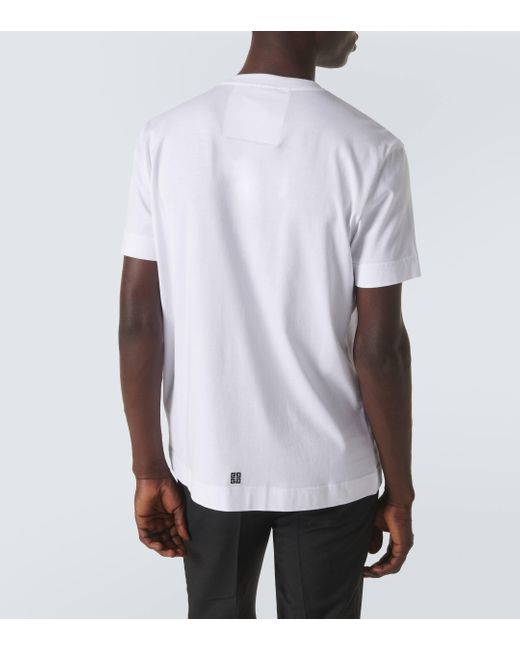Givenchy White Logo Cotton Jersey T-shirt for men