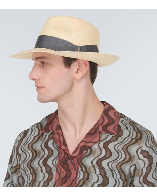 Cappello panama Amedeo in paglia di Borsalino in Natural da Uomo