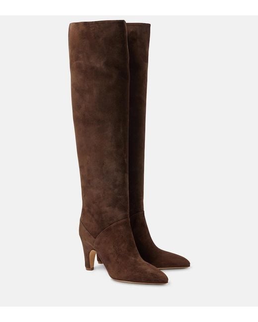 Gabriela Hearst Brown Hana Leather Over-The-Knee Boots