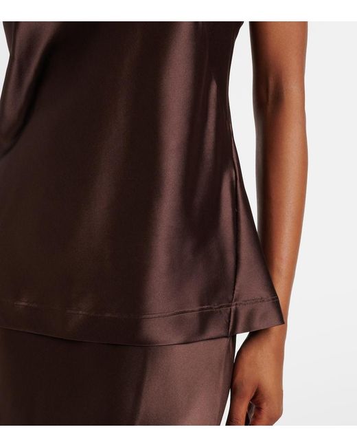Top Lencero Sense Of Shine Ii De Saten En Mezcla De Seda Dorothee Schumacher de color Brown