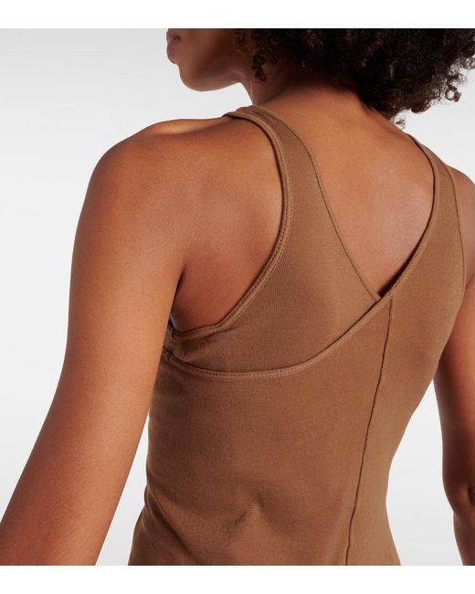 Rick Owens Brown Drkshdw Double Ziggy Cotton Tank Top