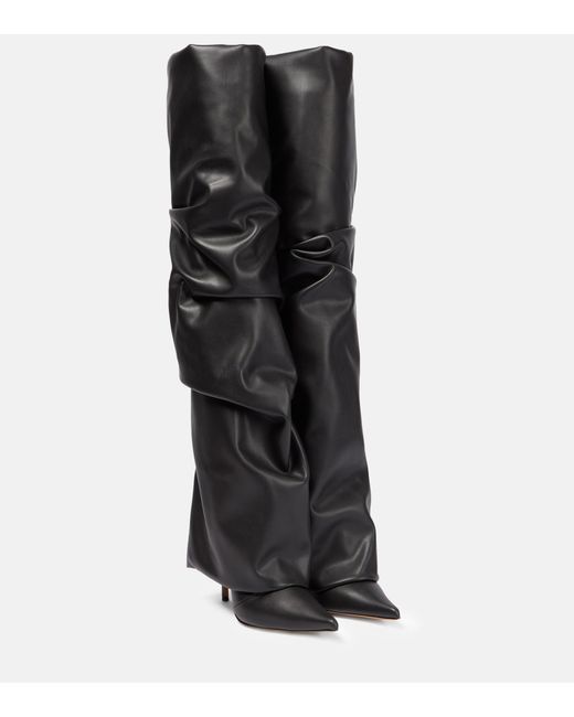 Alexandre Vauthier Faux Leather Boots in Black Lyst