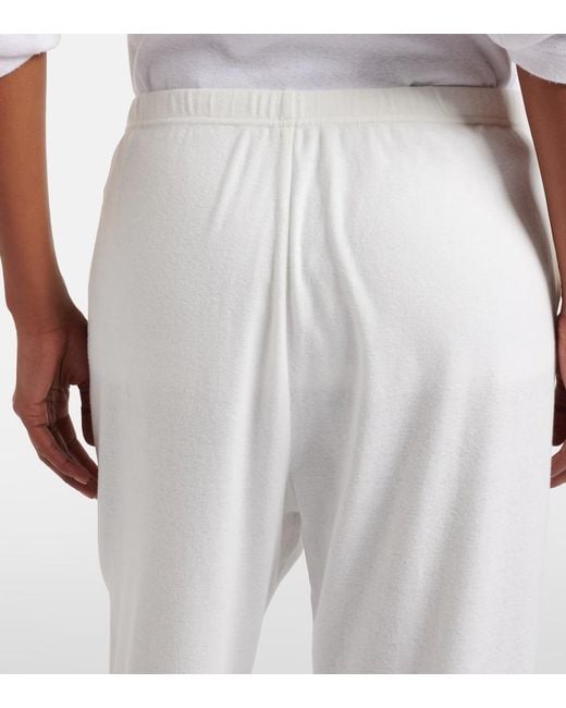 The Row White Kohana Cotton Sweatpants