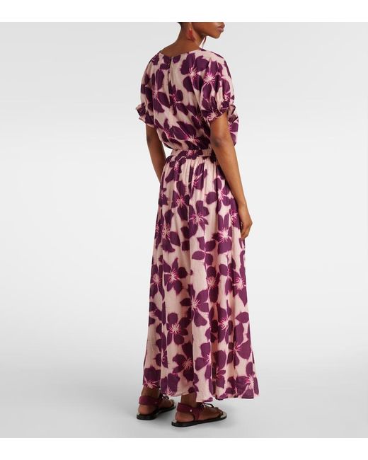 Velvet Red Jess Floral Cotton Voile Maxi Skirt