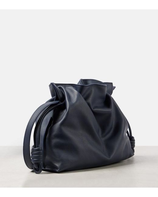 Loewe Blue Clutch Flamenco Medium Aus Leder