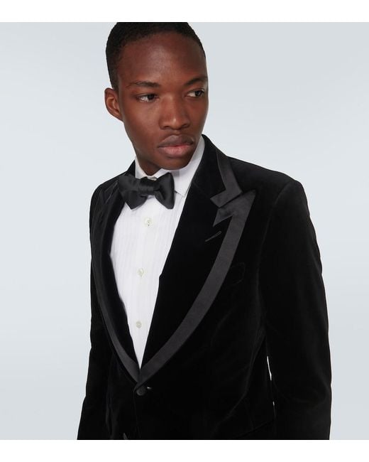 Tom Ford Black Atticus Velvet Suit Jacket for men