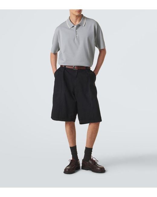 FRAME Gray Cotton Pique Polo Shirt for men