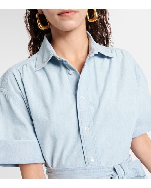 Polo Ralph Lauren Blue Hemdblusenkleid aus Denim