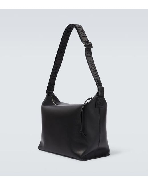 Loewe Black Cubi Leather Crossbody Bag for men