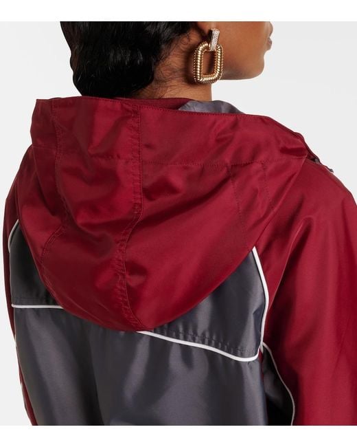 Self-Portrait Red Hooded Jacket