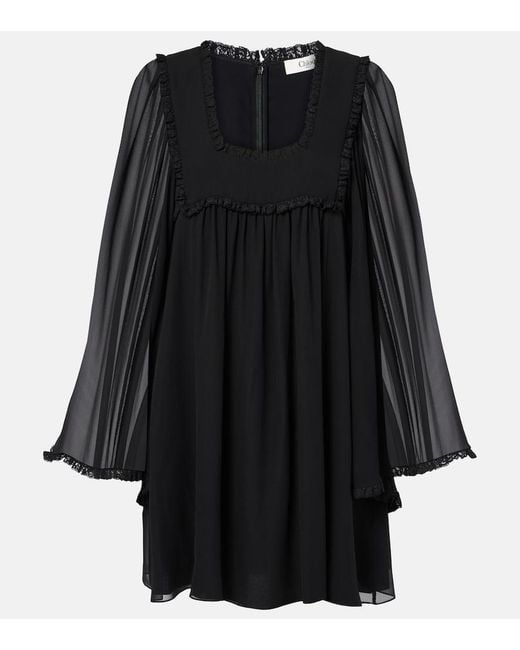 Chloé Black Silk Minidress