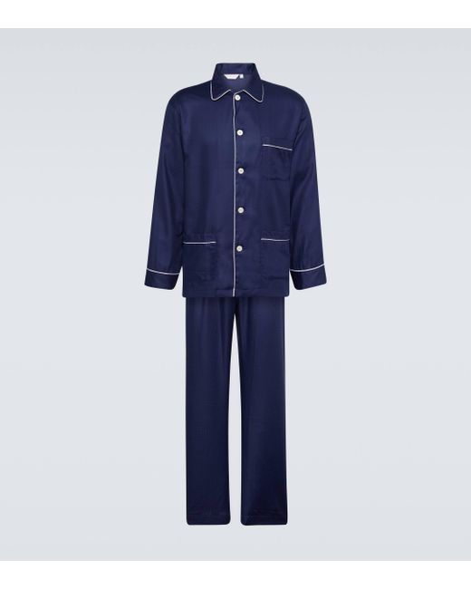 Pyjama Lombard 6 en coton Derek Rose pour homme en coloris Blue