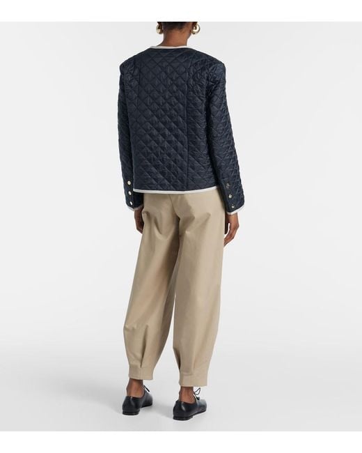 Max Mara Blue Celeste Quilted Jacket
