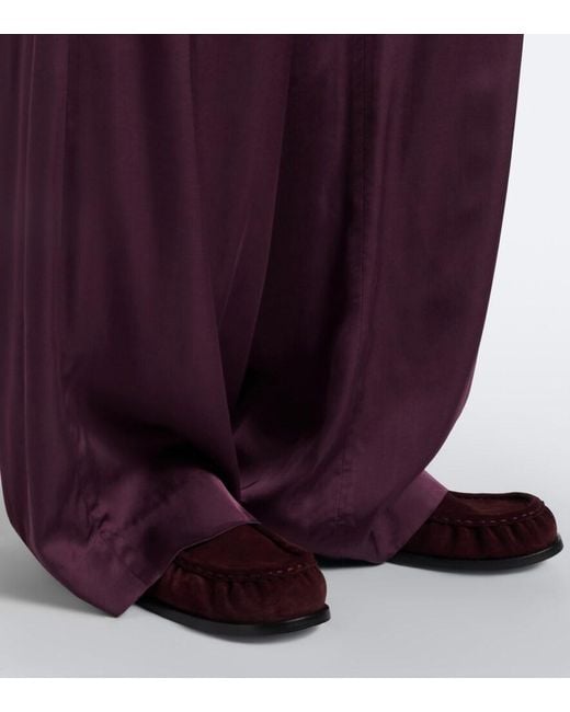 Dries Van Noten Red Suede Loafers
