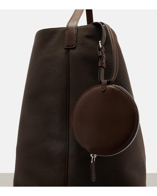 The Row Black Tote Bag N/S Park Large Aus Canvas Und Leder