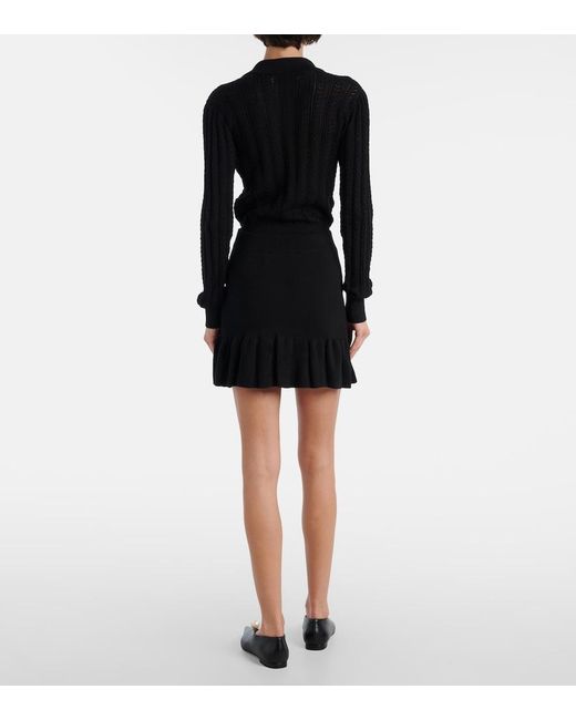 Alessandra Rich Black Skirt With Decorative Pockets