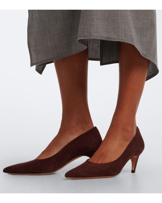 Jude Brown Blade Suede Pumps