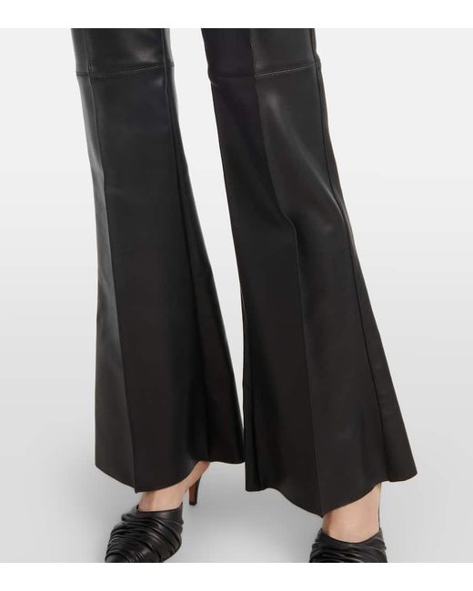 Alexander McQueen Black High-Rise-Hose Aus Leder