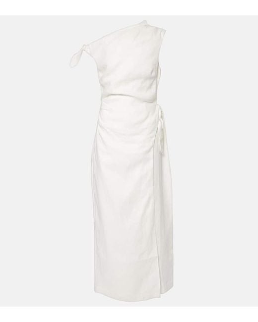 Sir White Maxikleid Tamara Aus Leinen
