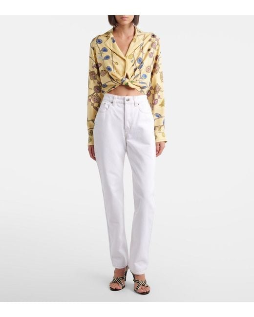 Versace White Straight Jeans