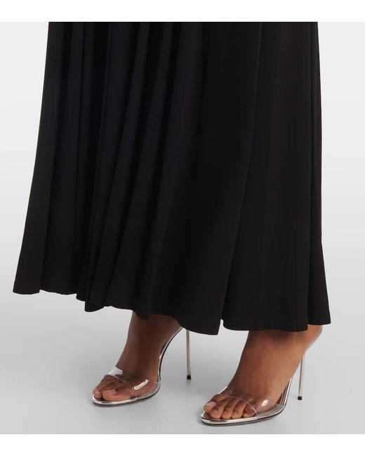 Jonathan Simkhai Black Amarantha Off-Shoulder Draped Jersey Maxi Dress