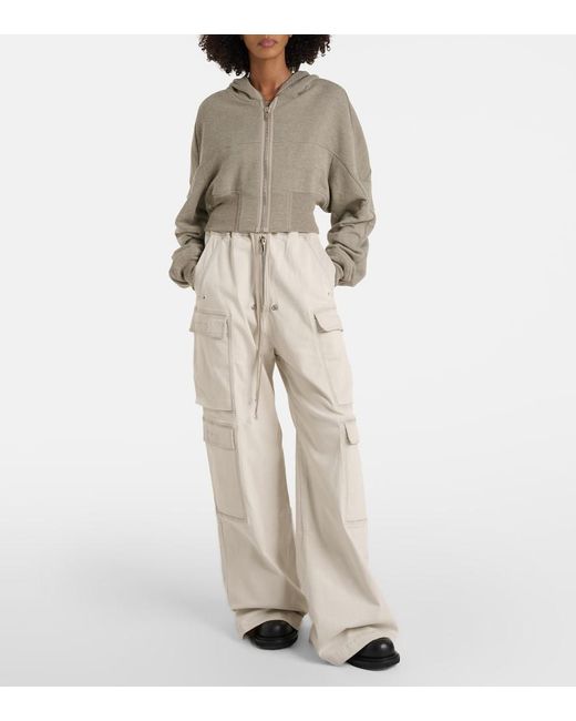 Rick Owens Natural Jumbo Cotton-Blend Cargo Pants
