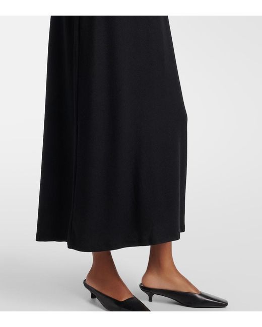 Leset Black Lauren Halterneck Jersey Midi Dress