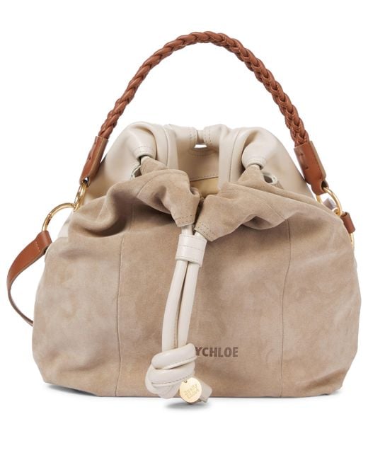See By Chloé Natural Schultertasche Cleme aus Leder