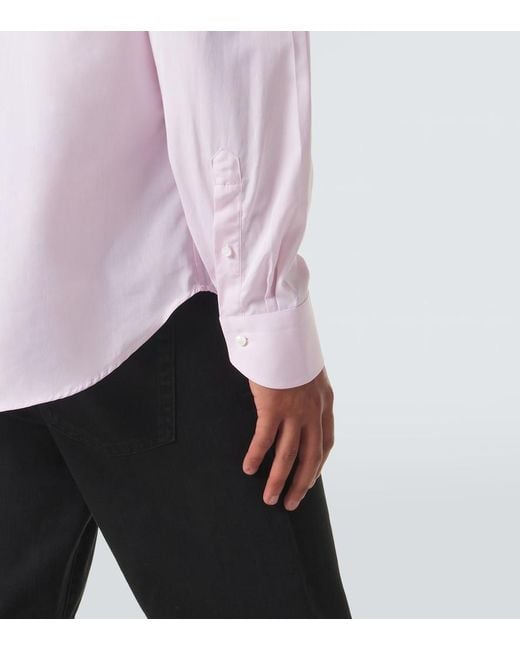Canali Pink Cotton Shirt for men