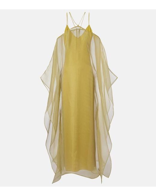 Taller Marmo Yellow Sza Sza Spirito Organza Kaftan