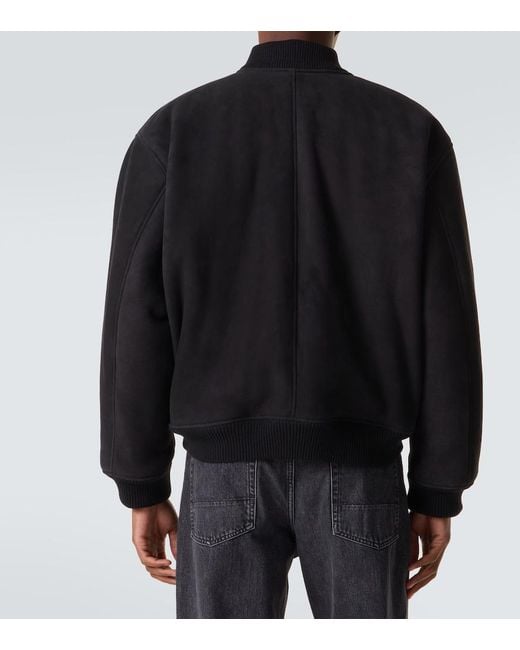 Studio Nicholson Black X Aaron Levine Berkeley Suede Bomber Jacket for men