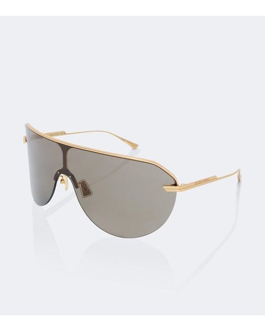 Bottega Veneta Gray Ribbon Aviator Sunglasses