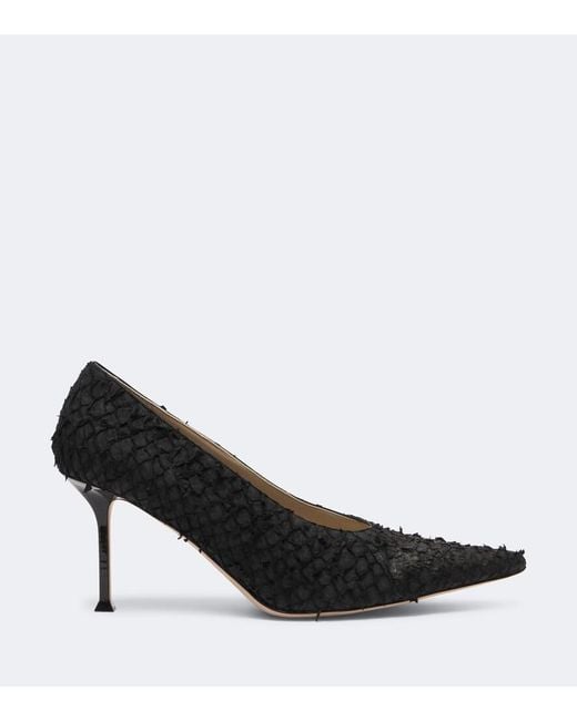 Christen Black Helix Leather Pumps