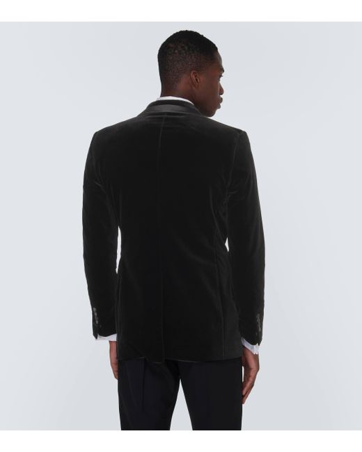 Tom Ford Black Atticus Velvet Suit Jacket for men