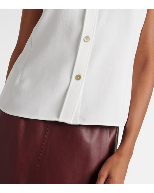 Vince White Crepe Vest