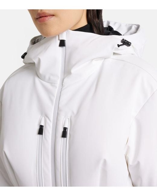 Aztech Mountain White Vertical Nuke Down Ski Jacket