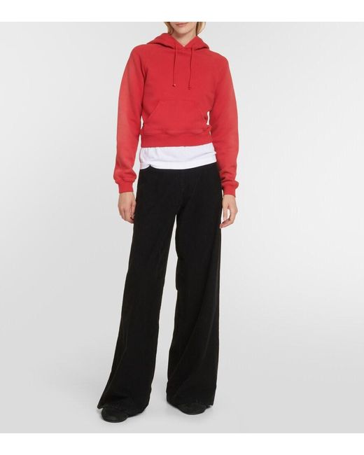 The Row Black Chan Cotton Corduroy Wide-Leg Pants